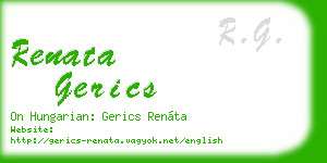 renata gerics business card